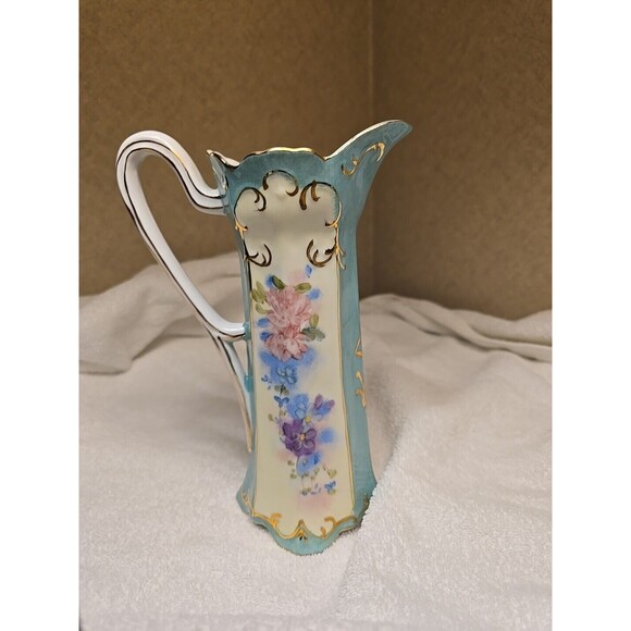 Beautiful Handpainted Limoges China Pitcher 8.5 inch 122417 - Picture 3 of 6